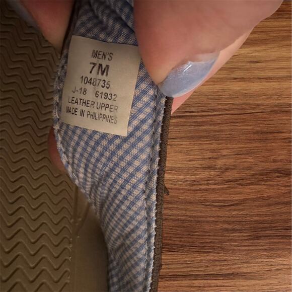 Sperry Men’s Baitfish Leather Top Siders Thong Sandals Flip Flops Sz 7M - Picture 5 of 6